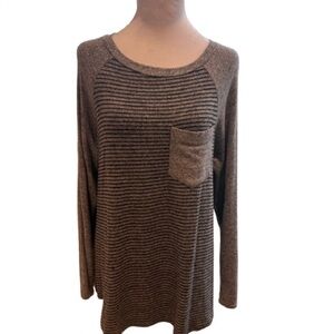 Promesa Black Relaxed Ribbed Sweatshirt - LIKE NEW